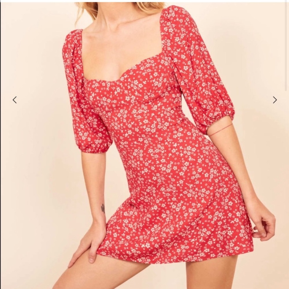 Reformation Kopa Red Mini Dress